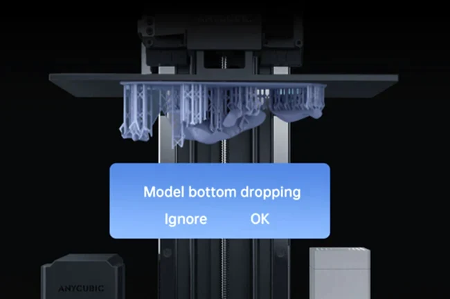 Hatalı baskıları algılar ve bir anormallik tespit ettiğinde yazdırmayı otomatik olarak durdurur.