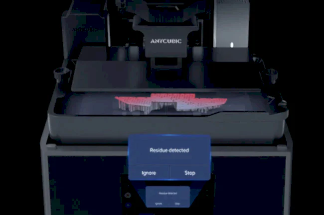 Ekran koruması için reçine kalıntısı algılama.